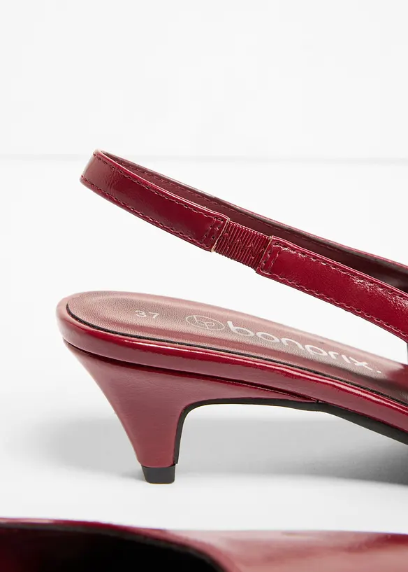 Slingbackpumps med l&aring;g klack, bonprix
