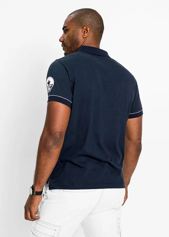 Kort&auml;rmad pik&eacute;tr&ouml;ja i jersey, bonprix