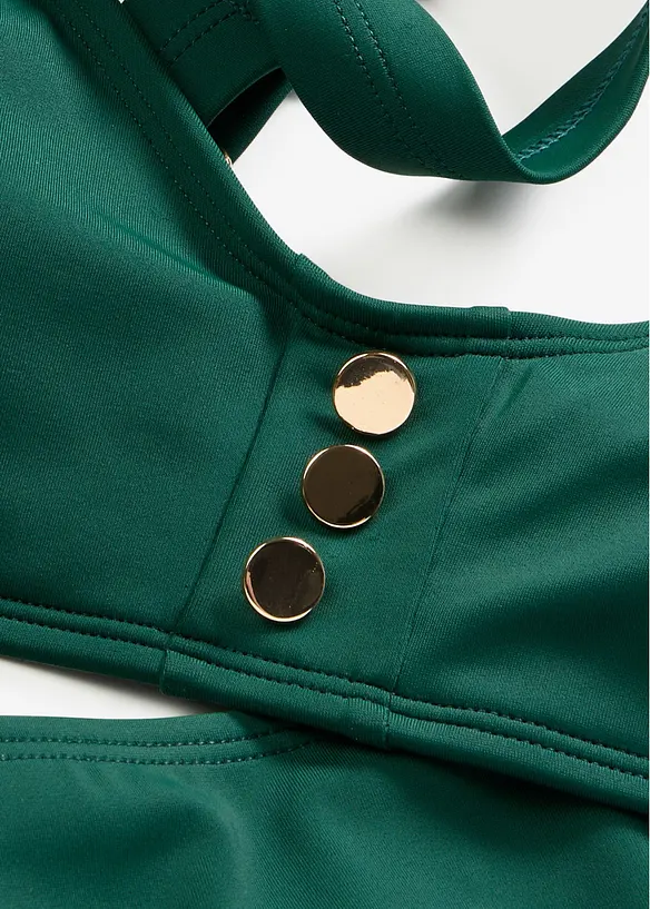 Bikini med BH-topp med prydnadsknappar (2 delar), bonprix