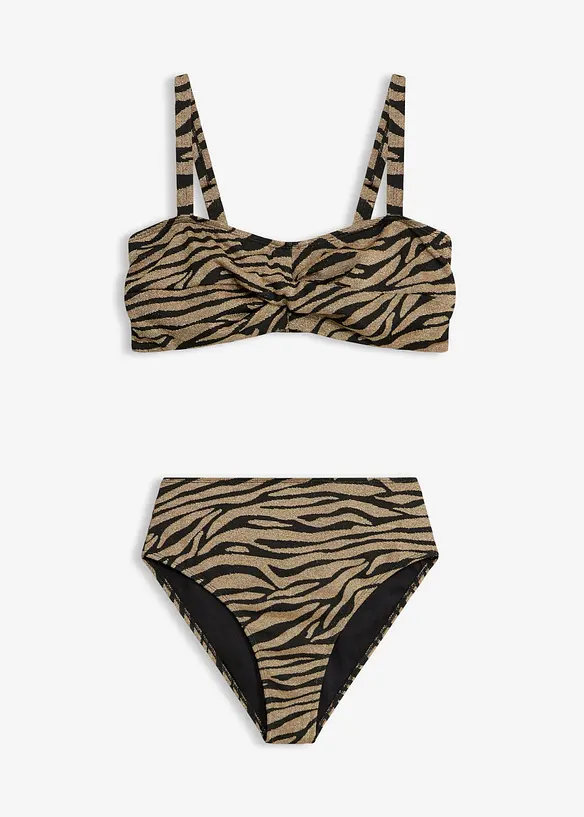 Balconettebikini i glansigt material (2 delar), bonprix