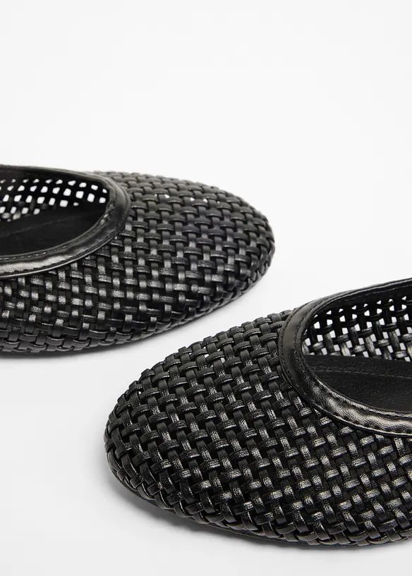 Ballerinaskor av mjukt material, bonprix