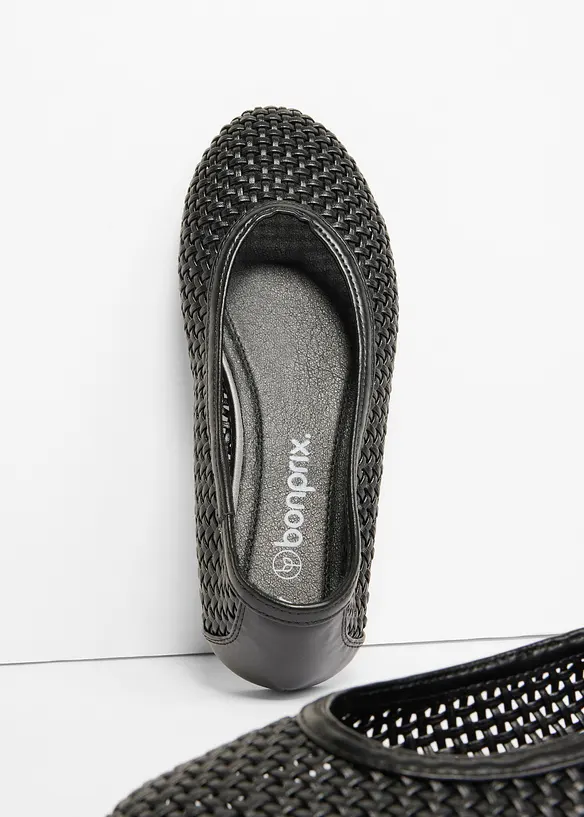 Ballerinaskor av mjukt material, bonprix