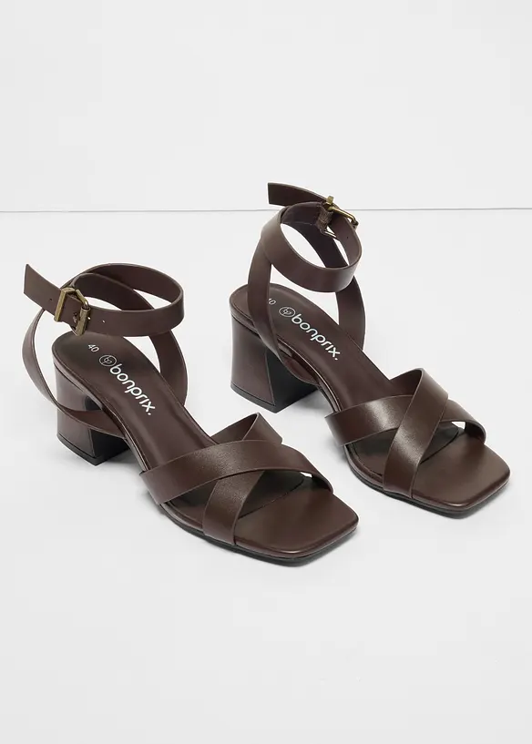 Sandalett med blockklack, bonprix