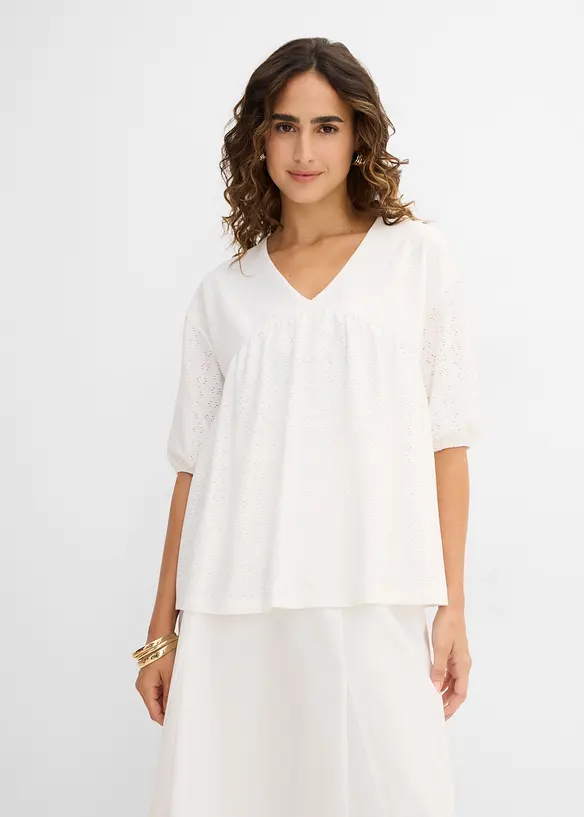 Tunika med broderi av h&ouml;g kvalitet, bonprix