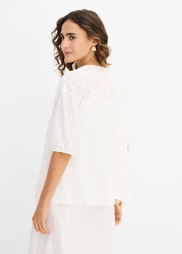 Tunika med broderi av h&ouml;g kvalitet, bonprix