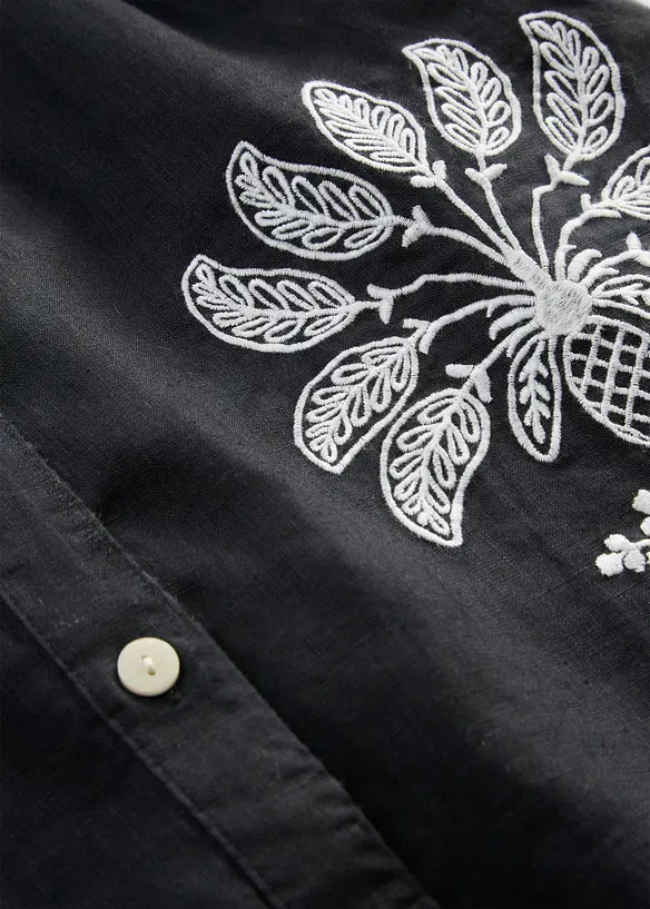 Kaftankl&auml;nning av linne med broderi, bonprix