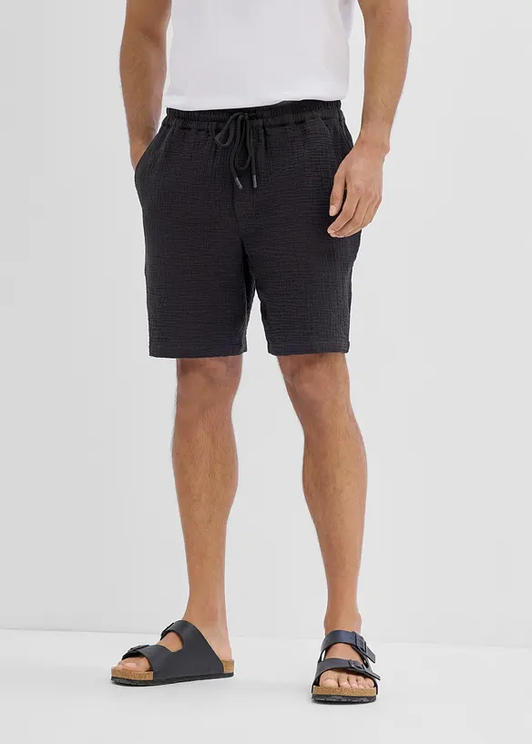 Shorts i bomullsmuslin (2-pack), bonprix