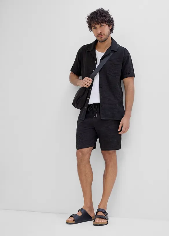 Shorts i bomullsmuslin (2-pack), bonprix