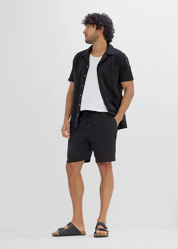 Shorts i bomullsmuslin (2-pack), bonprix