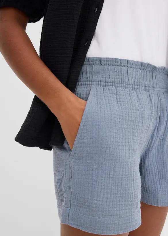 Muslinshorts i bomull, bonprix