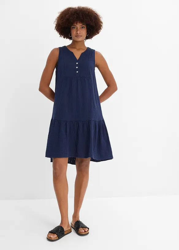 Kl&auml;nning i luftig muslin, bonprix