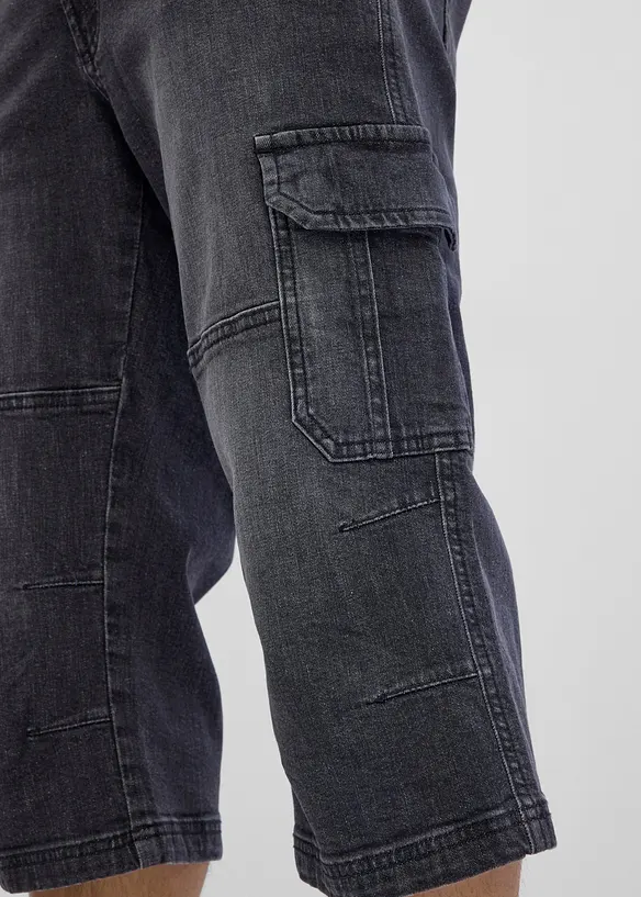 3/4-Jeans med cargofickor, Regular Fit, Straight, bonprix