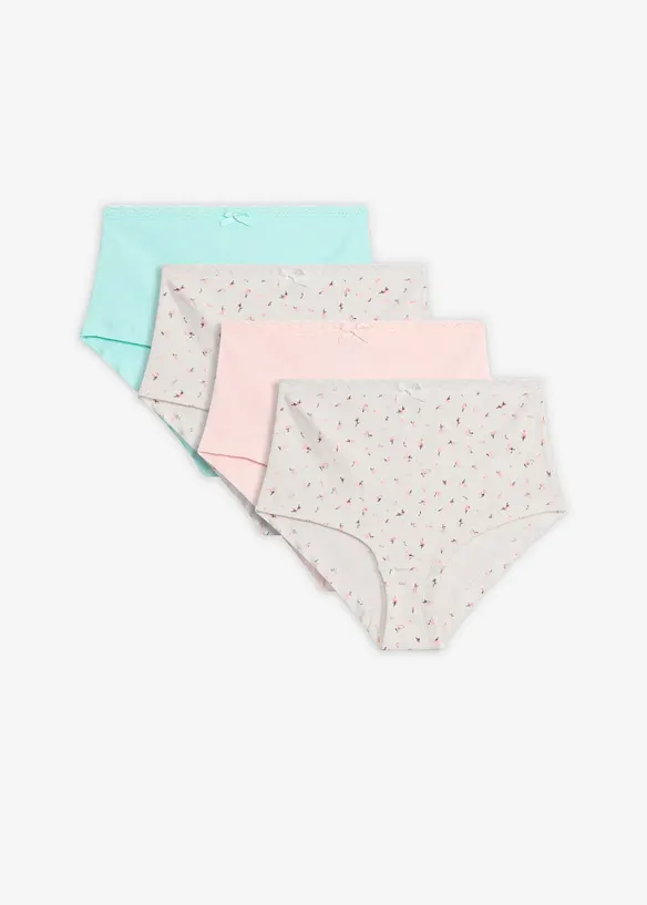 Maxitrosa av mjukt ribbat bomullsmaterial (4-pack), bonprix