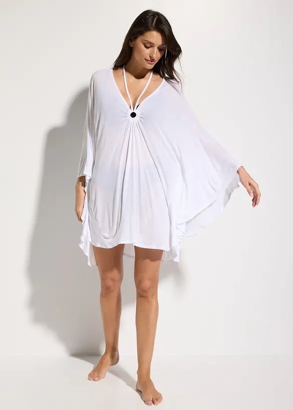 Transparent strandtunika i viskos, bonprix