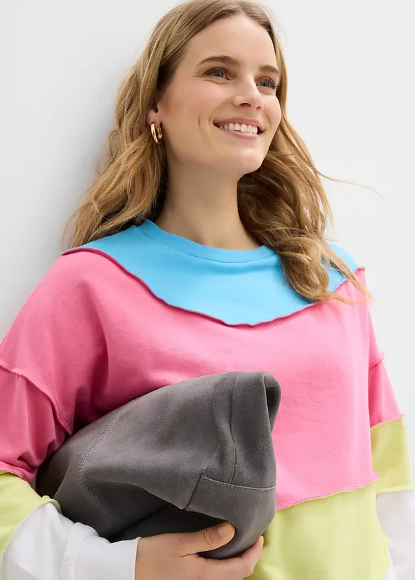 Sweatshirt i mjuk bomullsmix, bonprix