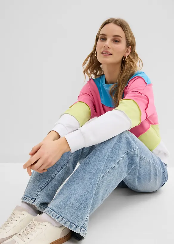 Sweatshirt i mjuk bomullsmix, bonprix
