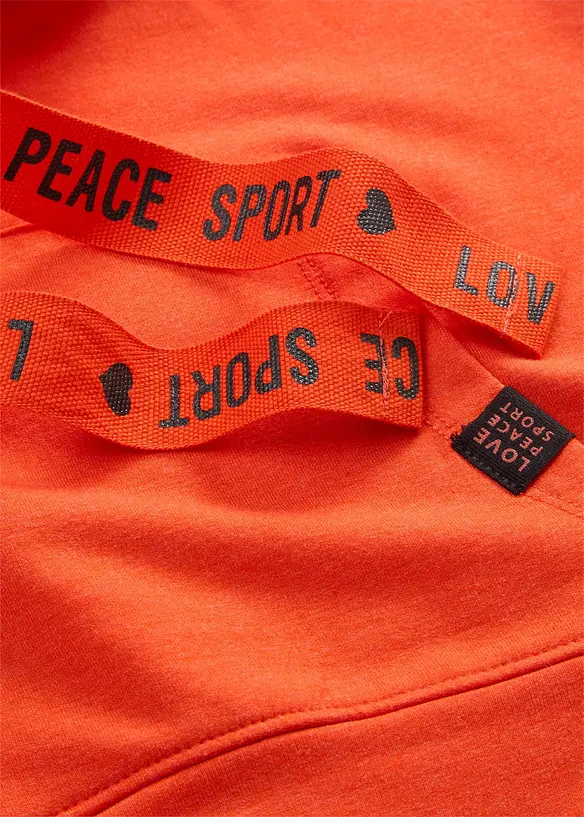 Sweatshirt med huva i mjuk viskosmix, bonprix