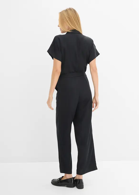 Jumpsuit med sk&auml;rp i f&ouml;ljsam lyocell, bonprix