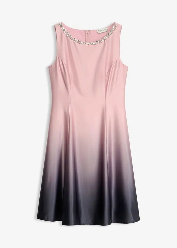 Minikl&auml;nning i glansig satin, bonprix