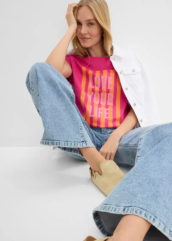 T-shirt i ekologisk bomull, bonprix
