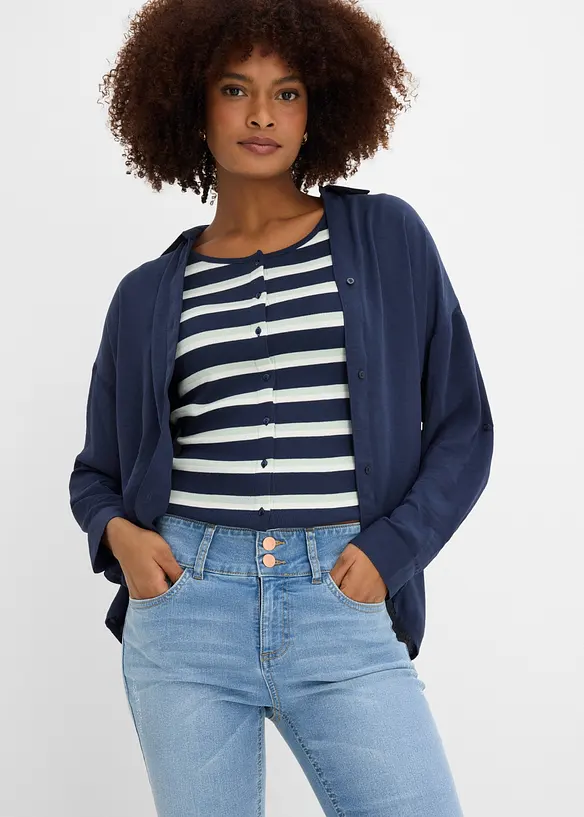Jeansbermudas Mid Waist, bonprix