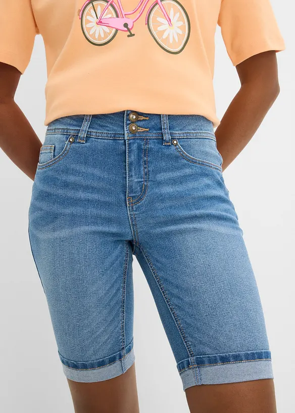 Jeansbermudas Mid Waist, bonprix