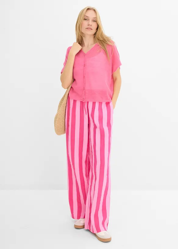 Dra p&aring;-byxa av luftig muslin, bonprix