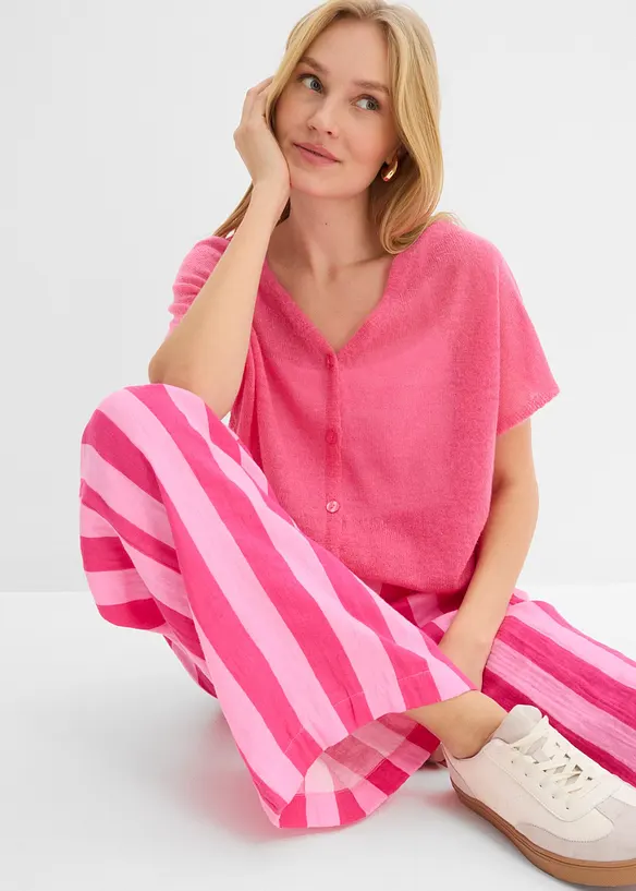 Dra p&aring;-byxa av luftig muslin, bonprix
