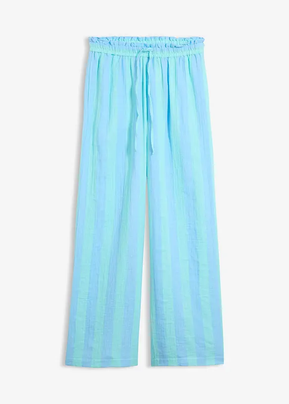 Dra p&aring;-byxa av luftig muslin, bonprix