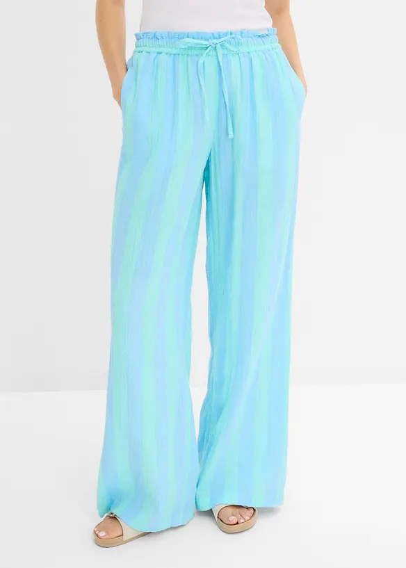Dra p&aring;-byxa av luftig muslin, bonprix