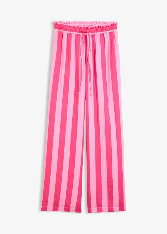 Dra p&aring;-byxa av luftig muslin, bonprix