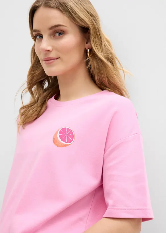 Oversizetopp av ekologisk bomull, bonprix