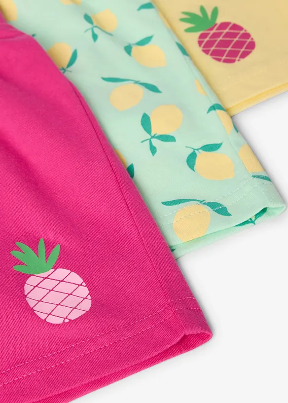 Jerseyshorts av ekologisk bomull (3-pack), bonprix