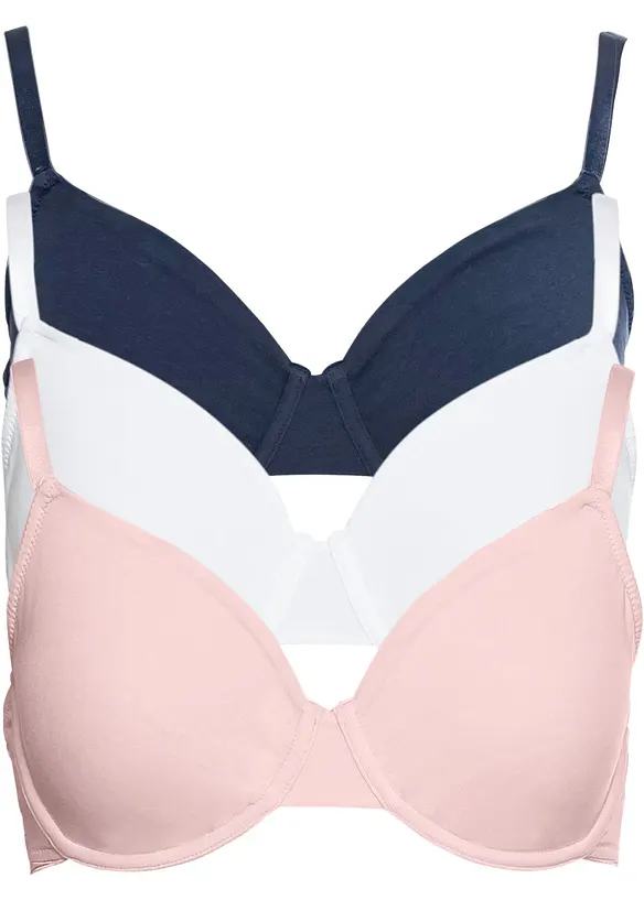 Ovadderad T-shirtbeh&aring; (3-pack), bonprix