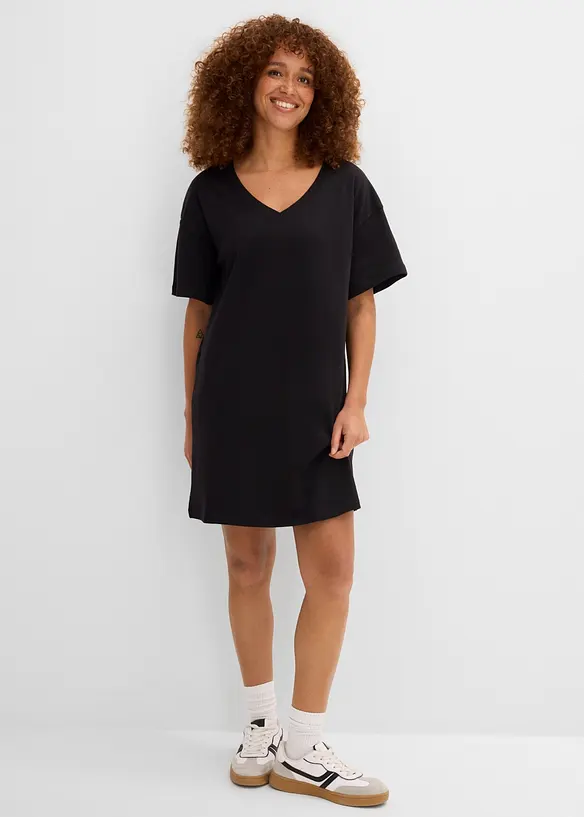 T-shirtkl&auml;nning i oversizemodell med V-ringning (2-pack), bonprix