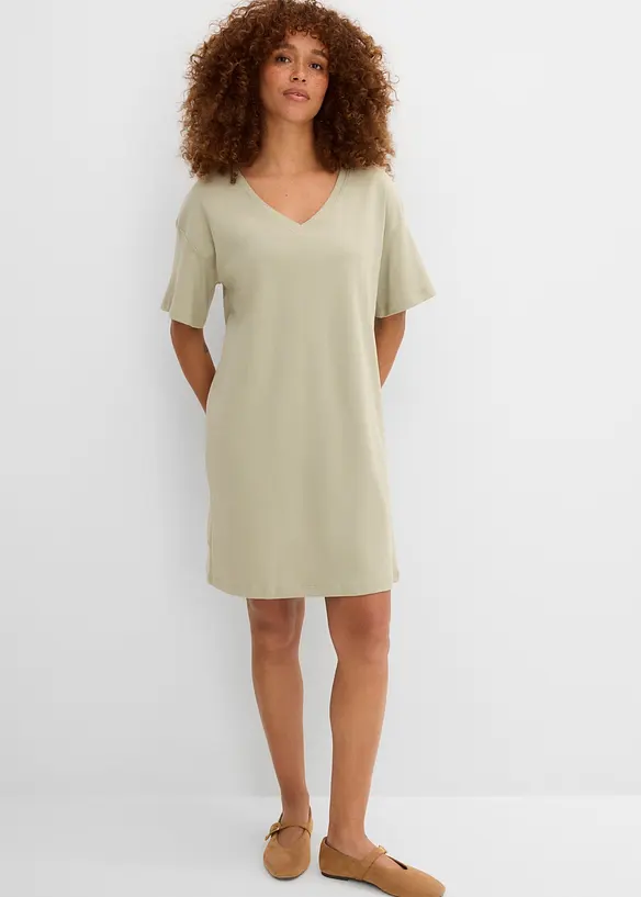 T-shirtkl&auml;nning i oversizemodell med V-ringning (2-pack), bonprix