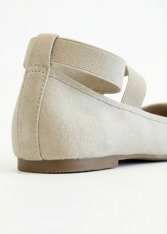 Ballerinaskor med elastiska remmar, bonprix