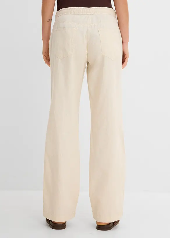 Vid byxa i linnemix, bonprix