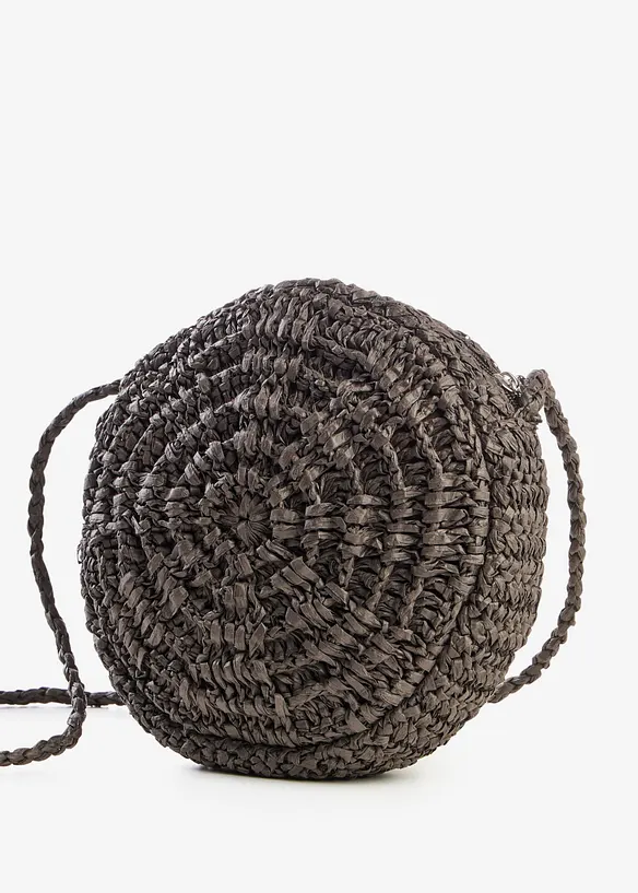 Rund axelremsv&auml;ska med halmlook, bonprix