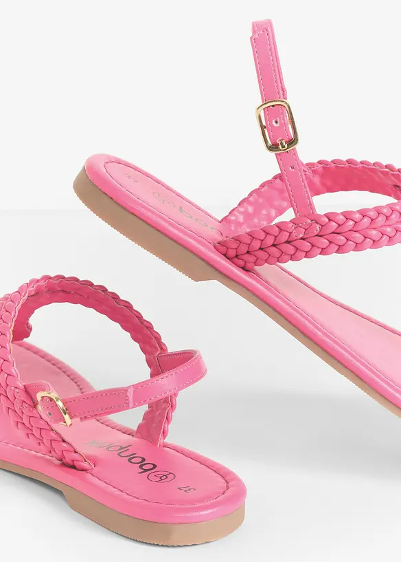 Flip flop-sandal med fl&auml;tade detaljer, bonprix