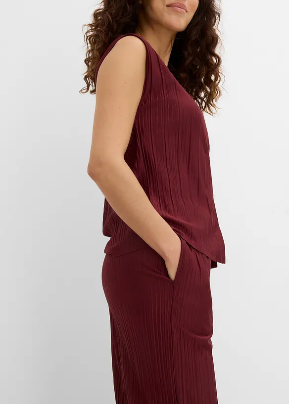 Plisserad jerseybyxa, bonprix