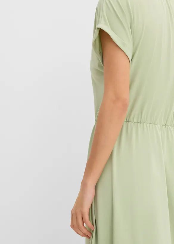 Jerseykl&auml;nning med &aring;tervunnen polyester och fint fall, bonprix