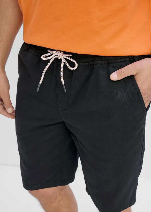 Dra p&aring;-shorts av bomull, normal passform, bonprix