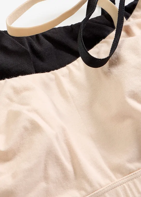 Bralette utan bygel, med bomull (2-pack), bonprix