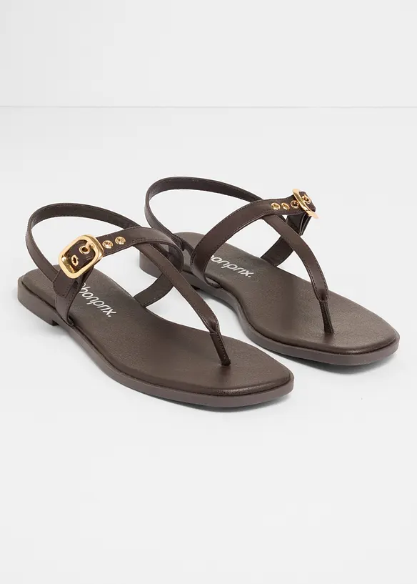 Sandal med t&aring;rem och &ouml;ljetter, bonprix