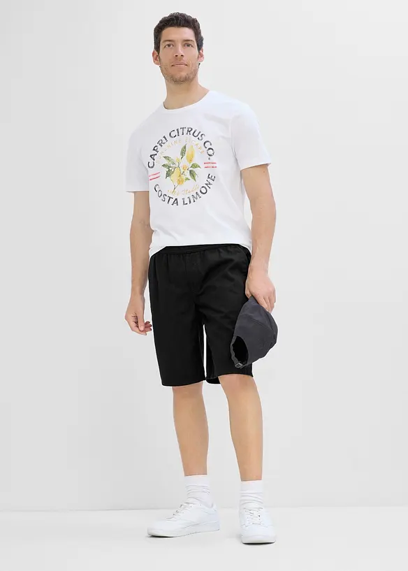 Dra p&aring;-shorts av bomull, normal passform, bonprix