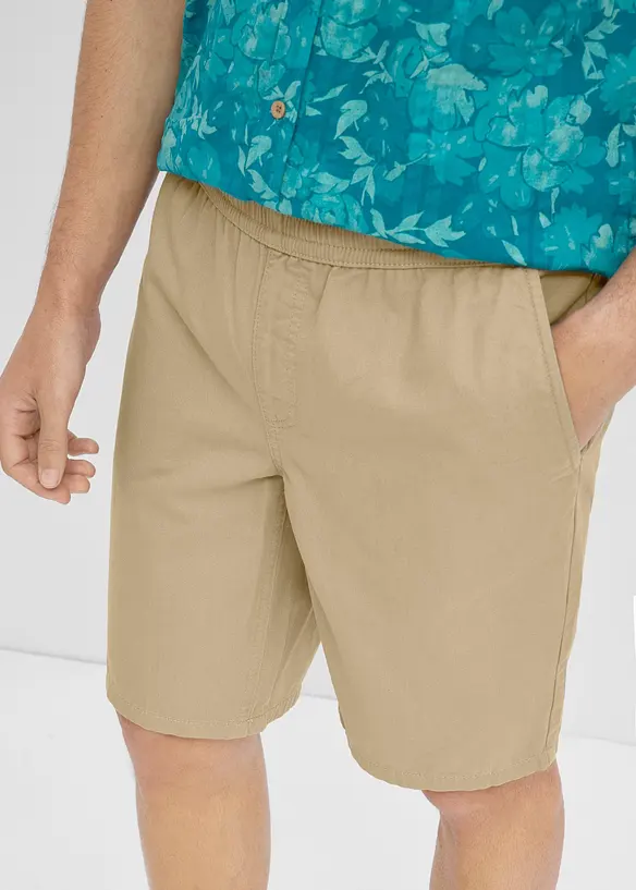 Dra p&aring;-shorts av bomull, normal passform, bonprix