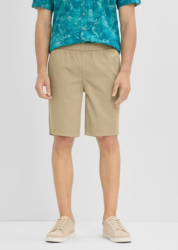 Dra p&aring;-shorts av bomull, normal passform, bonprix