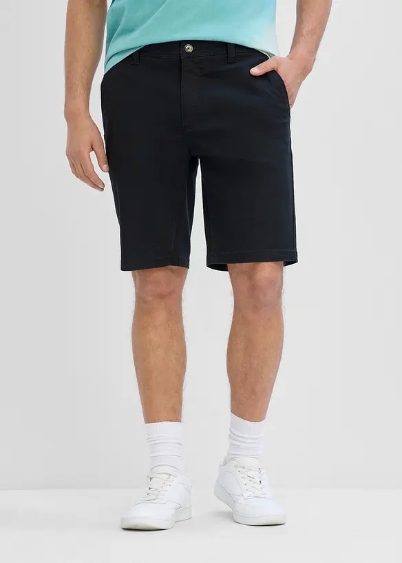 Stretchiga shorts med res&aring;rmidja, Regular Fit, bonprix
