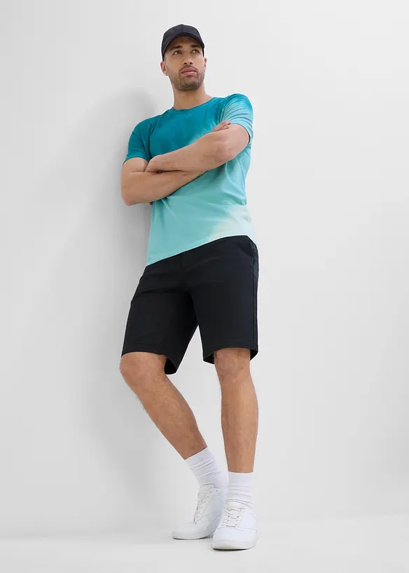 Stretchiga shorts med res&aring;rmidja, Regular Fit, bonprix